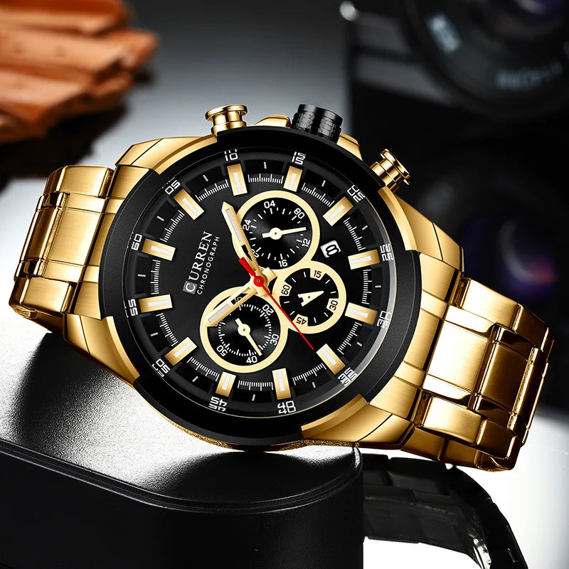 CURREN Men’s Watches Top Brand Big Sport Watch Luxury Men Military