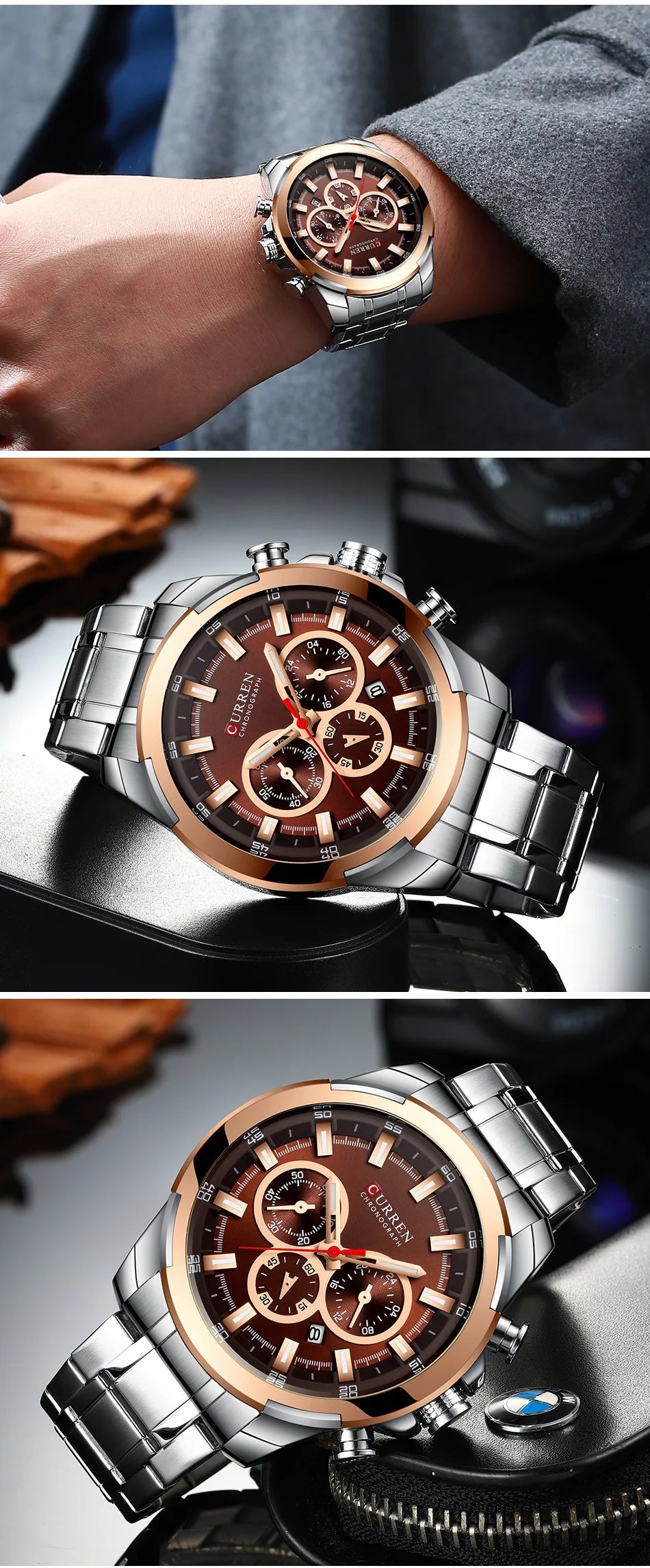 CURREN Men’s Watches Top Brand Big Sport Watch Luxury Men Military