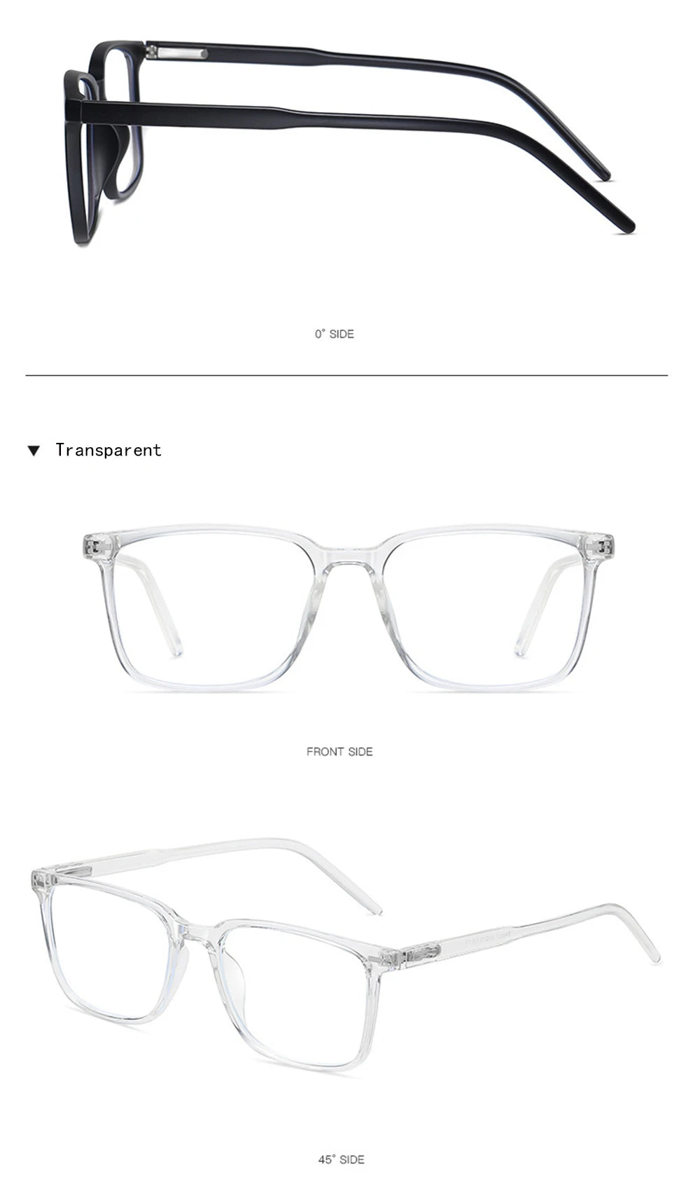 2025 Trending Blue Light Blocking Men's Glasses Gaming TR90 Matte Black Anti Ray Eyeglasses Computer Transparent Fashion Eyewear
