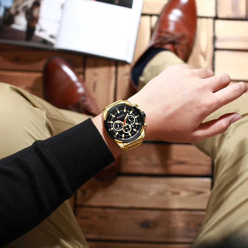CURREN Men’s Watches Top Brand Big Sport Watch Luxury Men Military