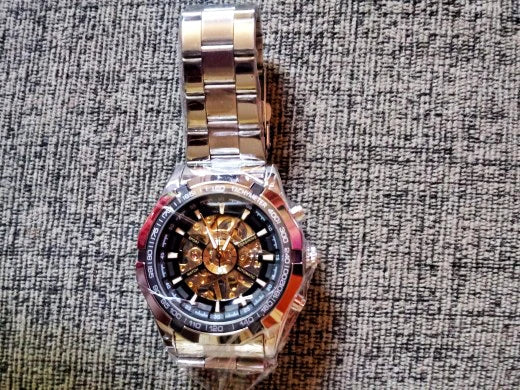 Forsining 2025 Stainless Steel Waterproof Mens Skeleton Watches