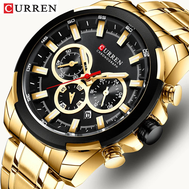 CURREN Men’s Watches Top Brand Big Sport Watch Luxury Men Military
