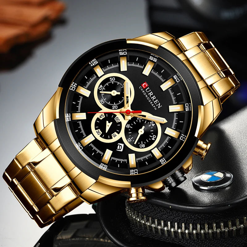 CURREN Men’s Watches Top Brand Big Sport Watch Luxury Men Military