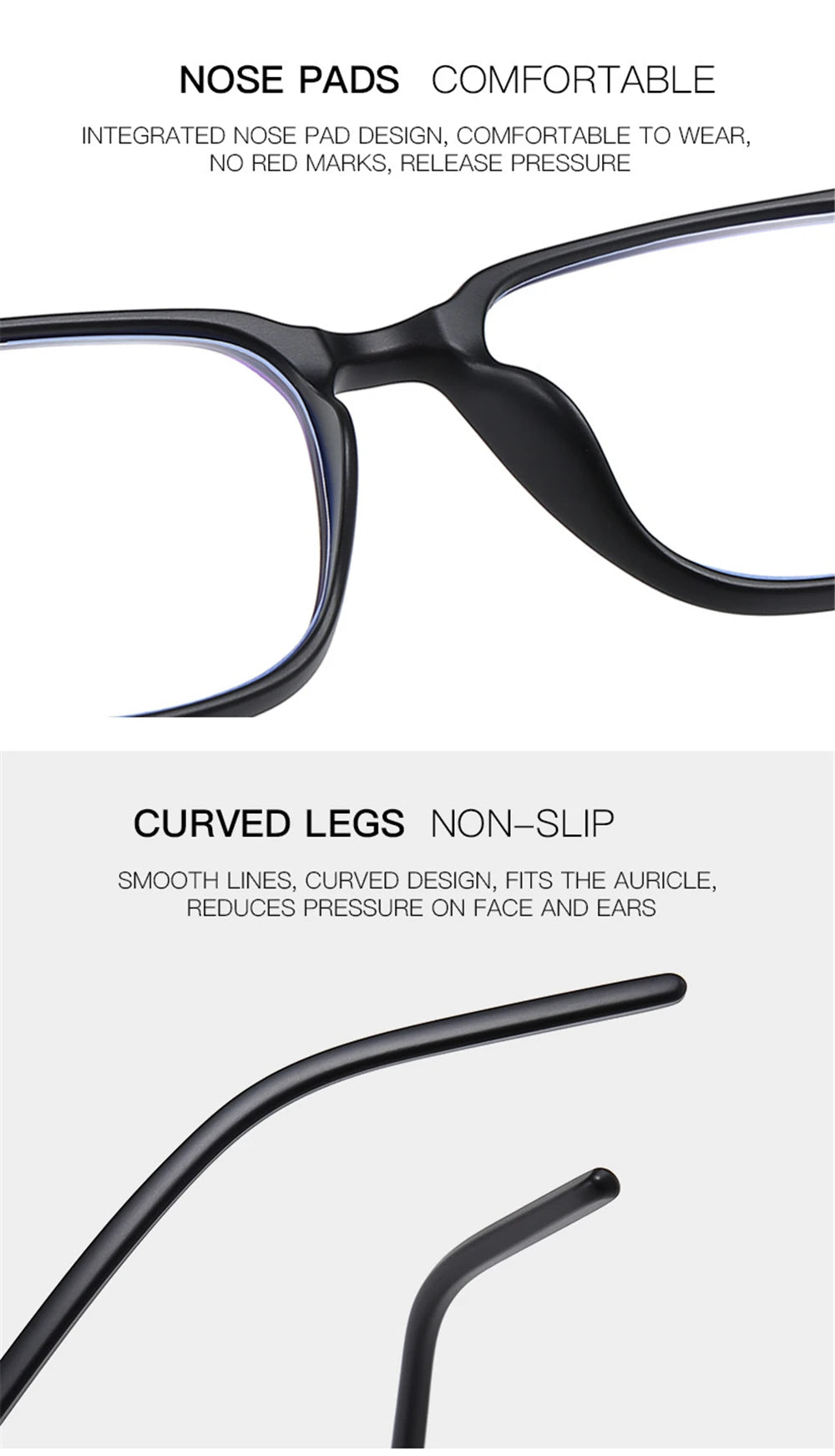2025 Trending Blue Light Blocking Men's Glasses Gaming TR90 Matte Black Anti Ray Eyeglasses Computer Transparent Fashion Eyewear
