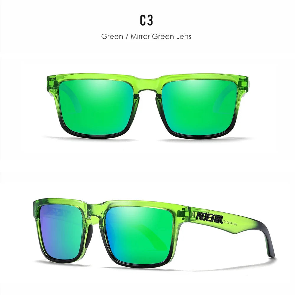 2025 Kdeam Polarized Sunglasses for Men Women Fashion Unisex Brand Trendy Outdoor Eyewear For Couple Mirror red lens