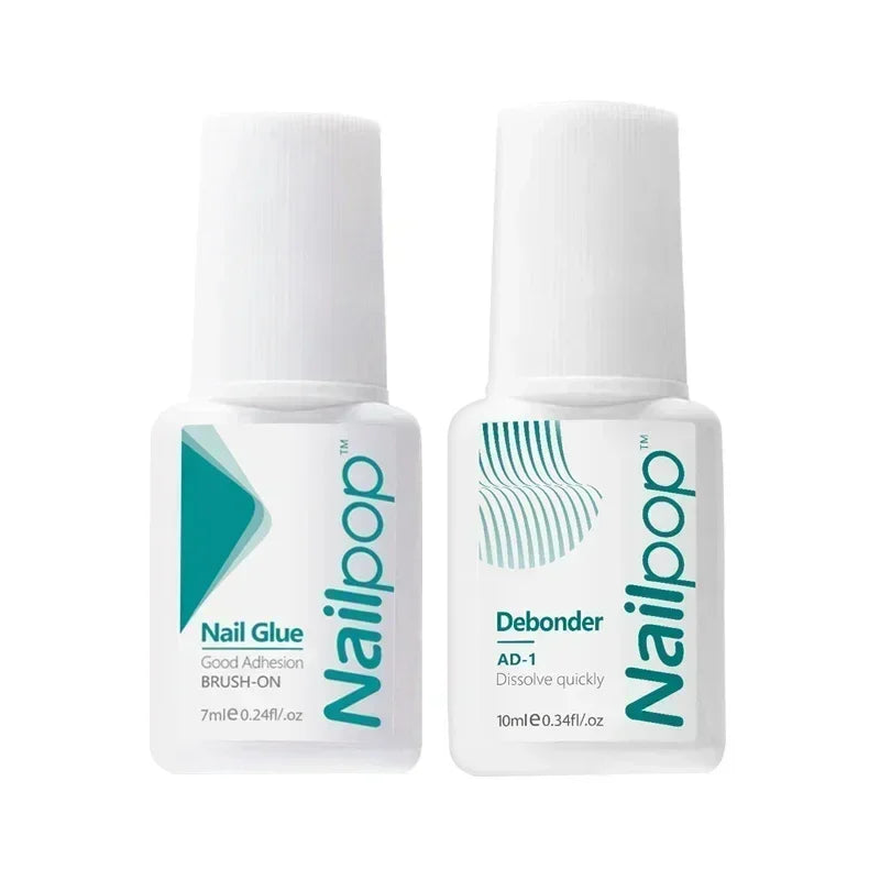 Nailpop Pro Soft Nail Tips Gel Glue 20g Adhesive Fake Nails Long Lasting Soak Off UV Gel Nail Polish Manicure Products for Nails