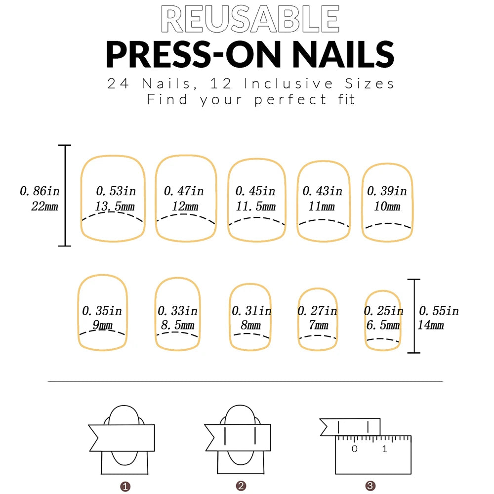 ARTAUG 24pcs Glossy Pink Press On Nails Medium Square Fake Nail Elegantstyle False Nail Full Cover Fake Nail For Stylish Women
