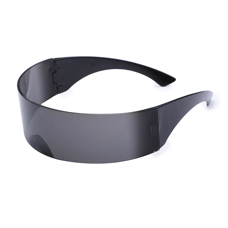 KLASSNUM Women Future Technology Sunglasses Y2K Laser Eyeglasses Anti UV400 One Peice Mirrored Lens Eyewear Glasses Men Glasses