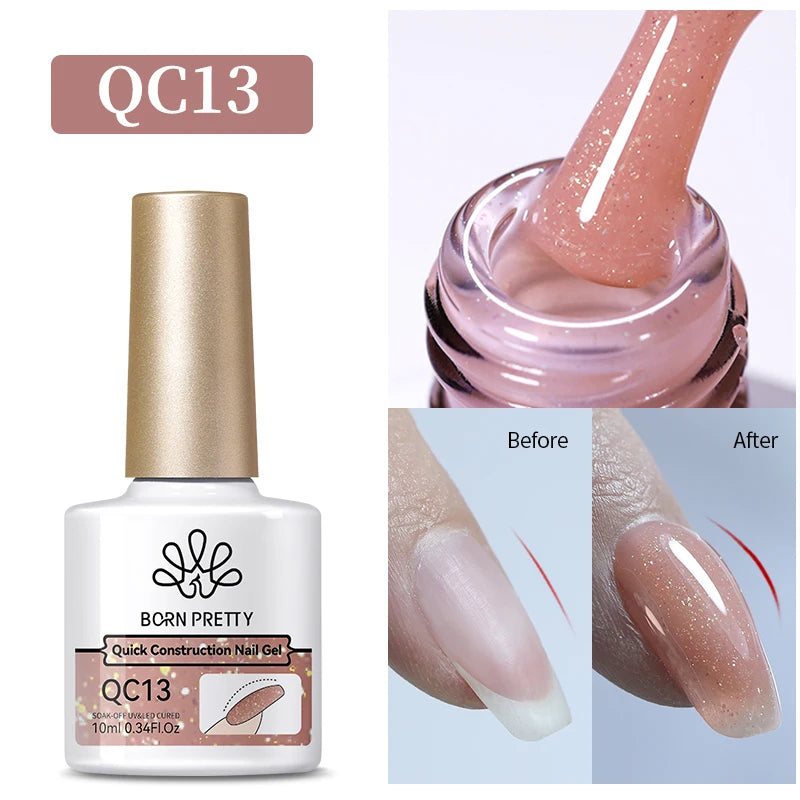 BORN PRETTY 10ml Glitter Silver Liner Paint Gel Nail Polish Line Stripe Gel Vernis Semi Permanent for Drawing Line French Nails