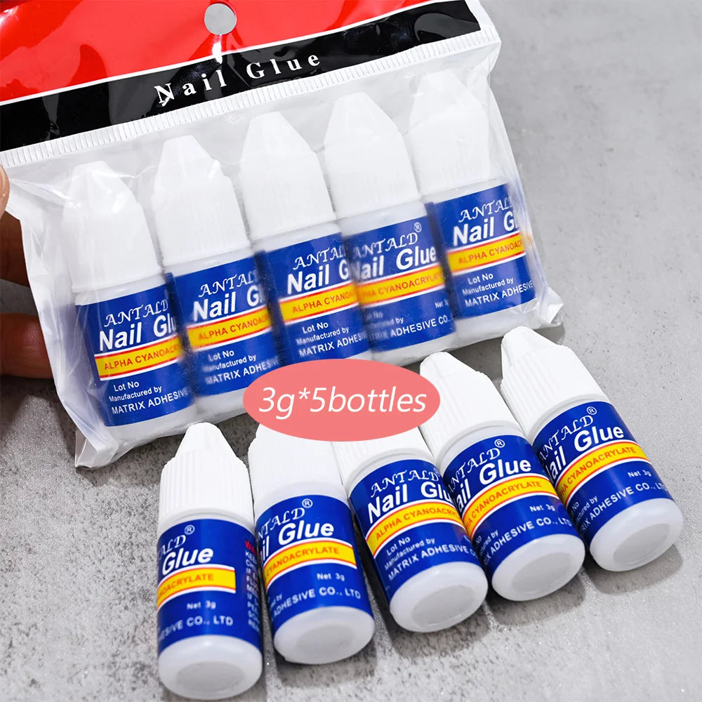 7g Fast-drying Nail Bond Glue Super Strong Adhesive False Nails Glue Acrylic Nail Tips Rhinestones Crystal Diamond Sticky Glue