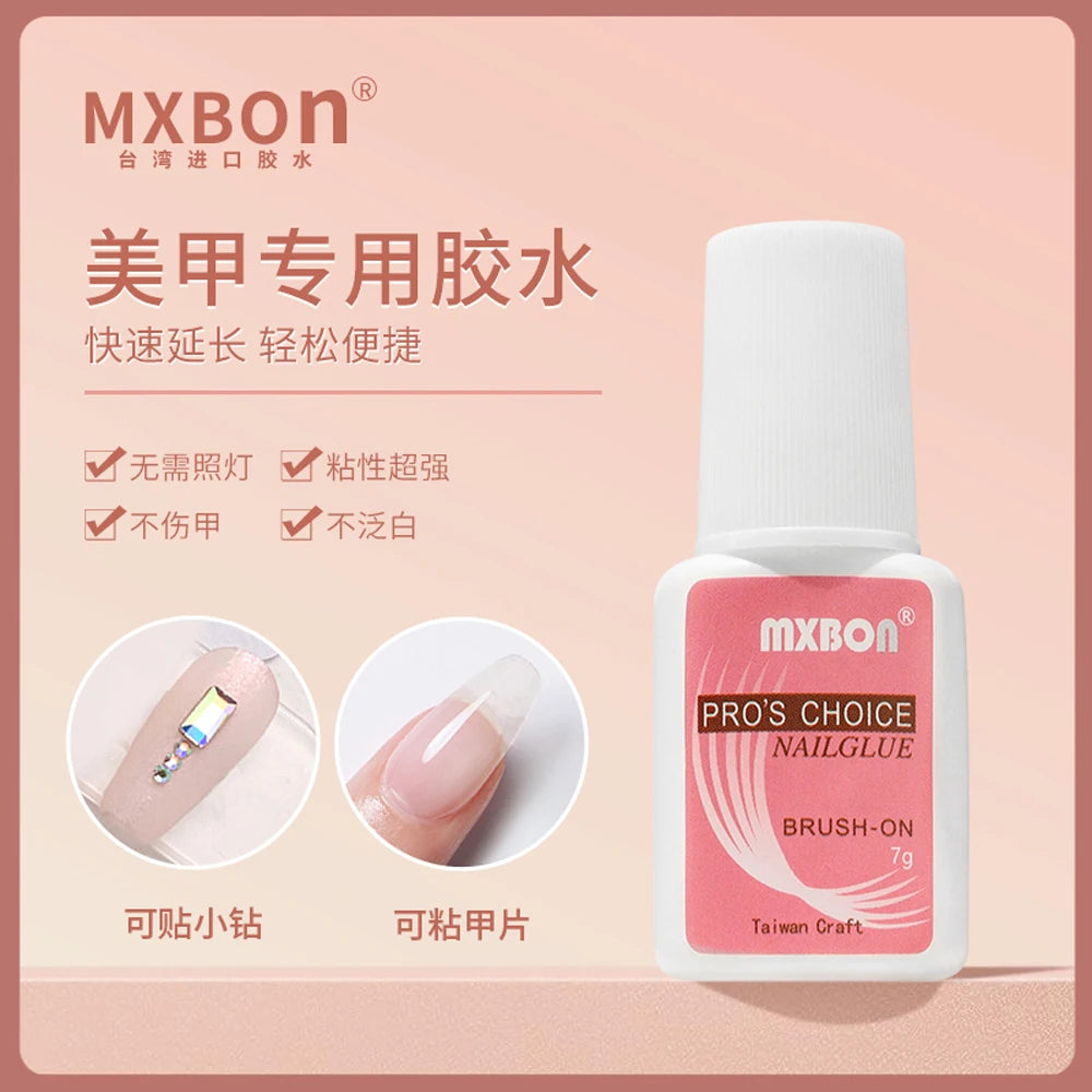 7g Fast-drying Nail Bond Glue Super Strong Adhesive False Nails Glue Acrylic Nail Tips Rhinestones Crystal Diamond Sticky Glue