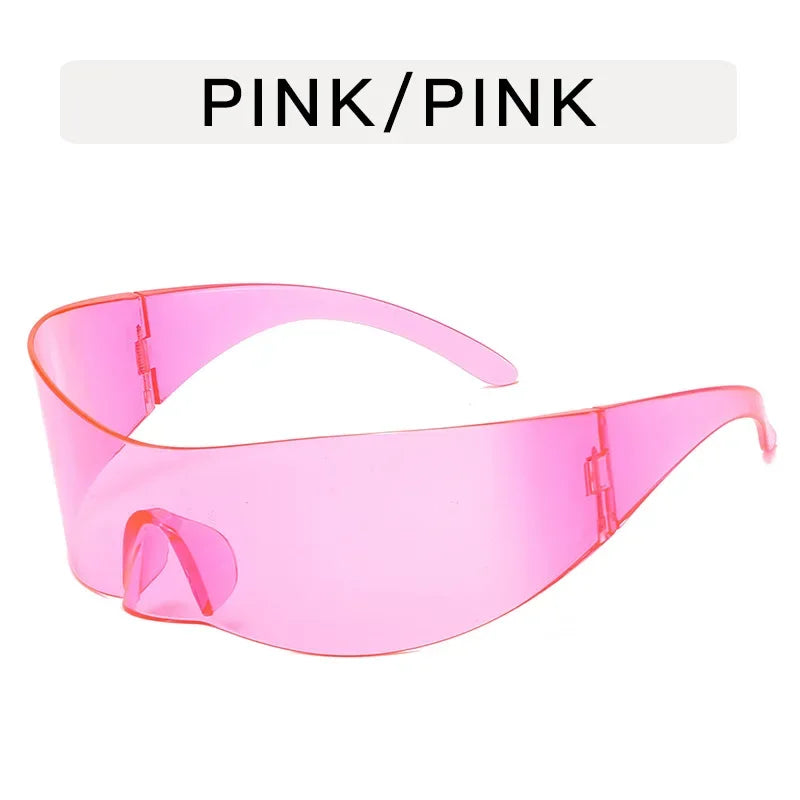 OVOYAM Punk Oversized Sunglasses Women Future Vintage Goggles for Women/Men Fashion Simple 2024 Glasses Women Gafas De Sol Mujer