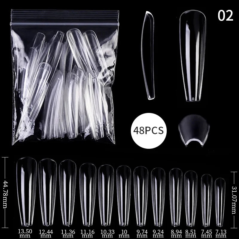 Extension False Nails Art Tips Acrylic Fake Finger Gel Polish Mold Sculpted Full Cover Press on Nails Manicures Accessories Tool