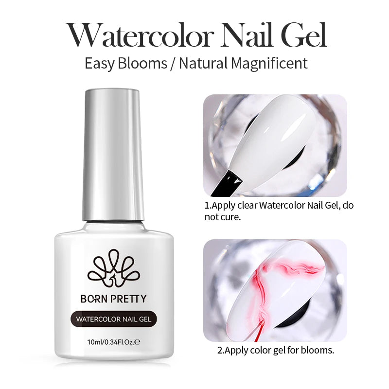 BORN PRETTY 10ml Flow Light White Cat Magnetic Gel Nail Polish Ultra Shine Soak Off UV Gel Mirror Glass Cat Magnet Gel Varnish