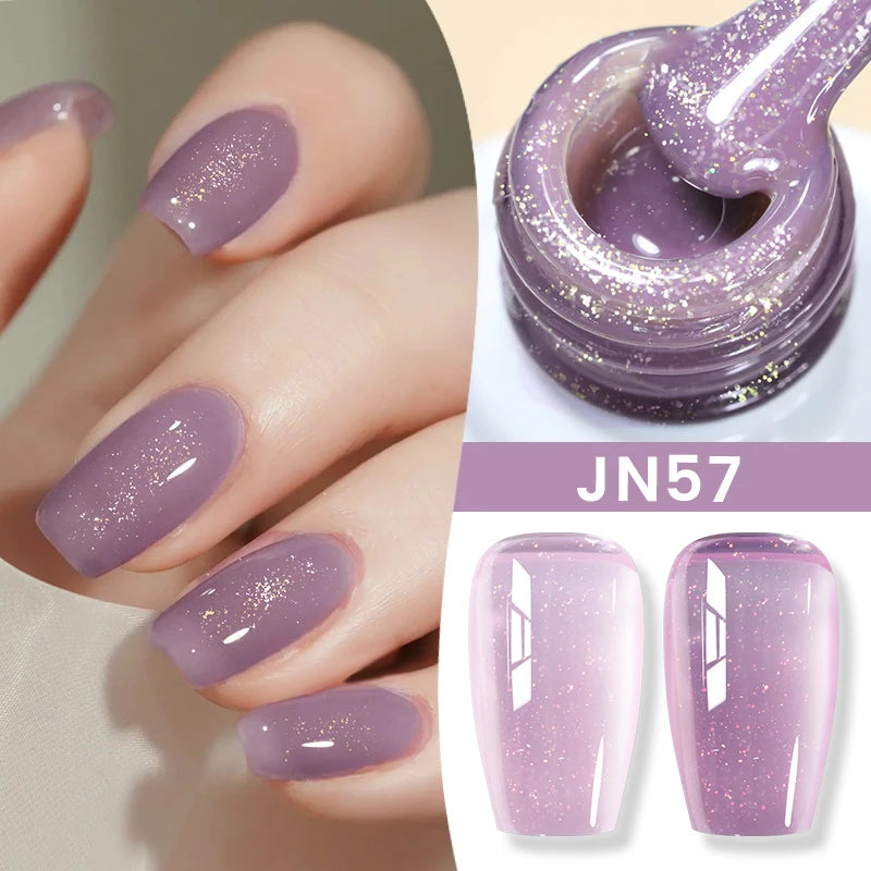 BORN PRETTY 10ml Jelly Nude Gel Nail Polish 50 Colors Semi Transparent Nail Art Nail Supplies Soak off UV LED Nails Gel Varnish