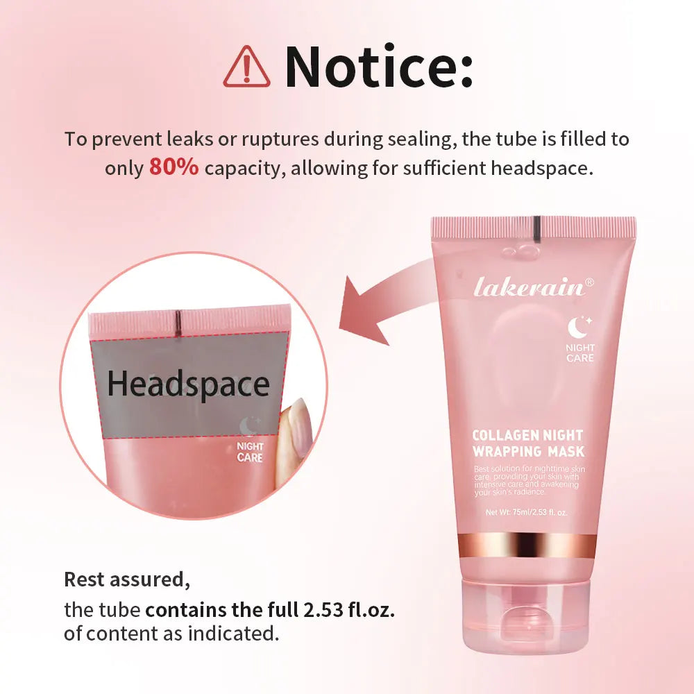 Collagen Night Wrapping Mask Rejuvenation Moisturizing Brightening Korean Face Mask Make Glowy Skin Elasticity Facial Mask
