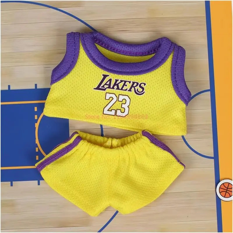 New Sale Only Selling Clothes 17cm First Second Generation Labubu Basketball Clothes Cute Doll Decoration Handmade Doll Clothes