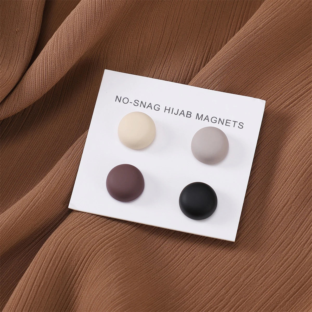 8pcs / Card Matte Magnet Hijab Pins Magnetic Brooch Headscarf Women Shawl Strong Magnetic Button Headscarf Accessories Mix Color