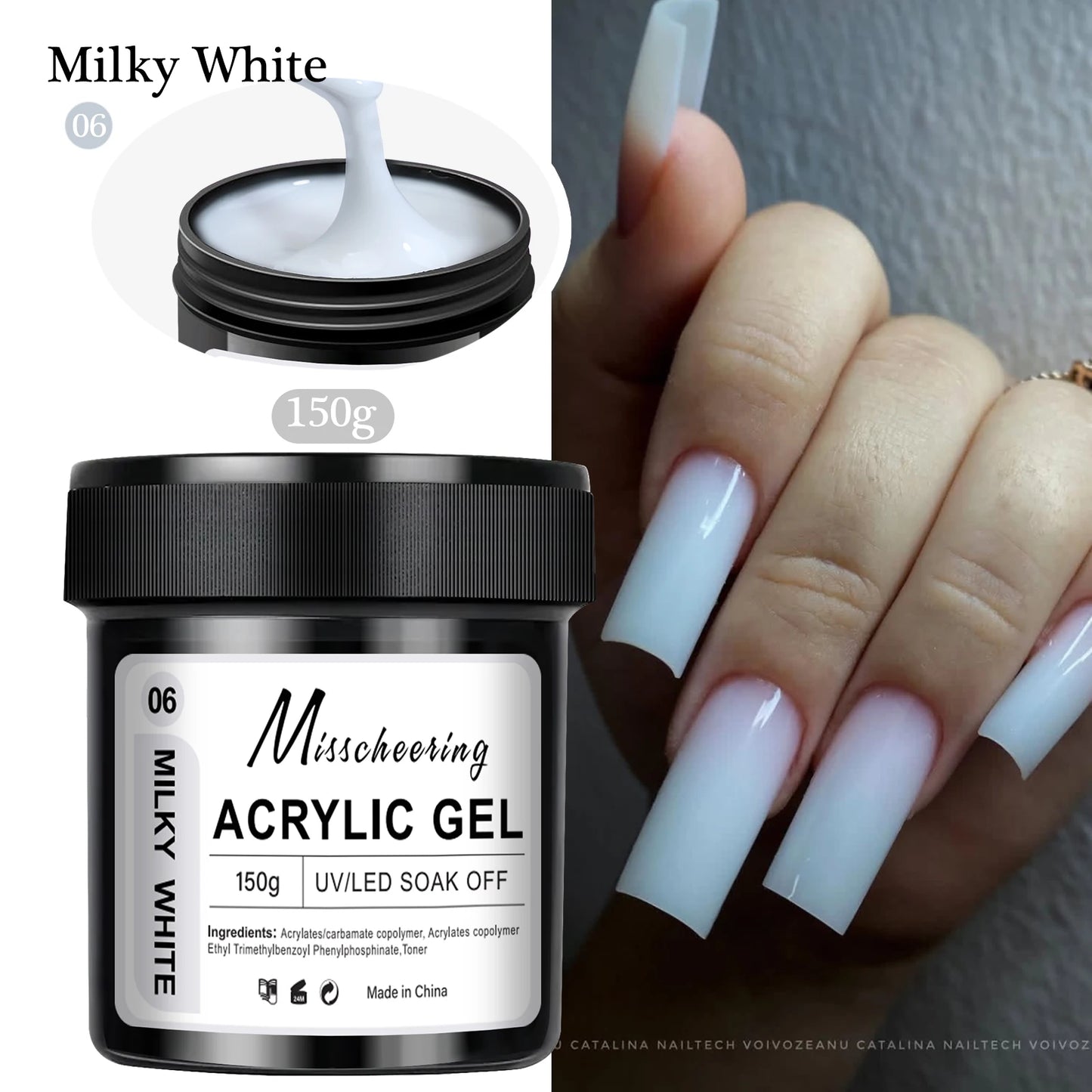 150g Large Capacity Nail Extension Gel Acrylic Semi-Permanent UV/LED Gel Varnish Suitable for DIY Design Nail Art Extension Tool