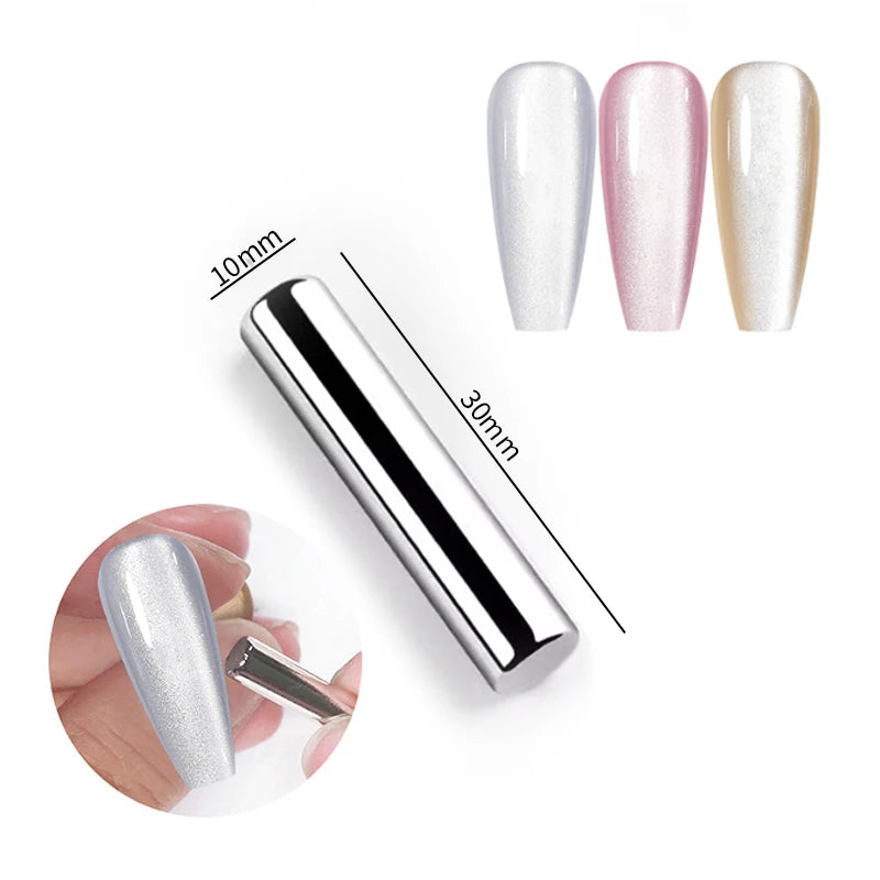 BORN PRETTY 10ml Flow Light White Cat Magnetic Gel Nail Polish Ultra Shine Soak Off UV Gel Mirror Glass Cat Magnet Gel Varnish