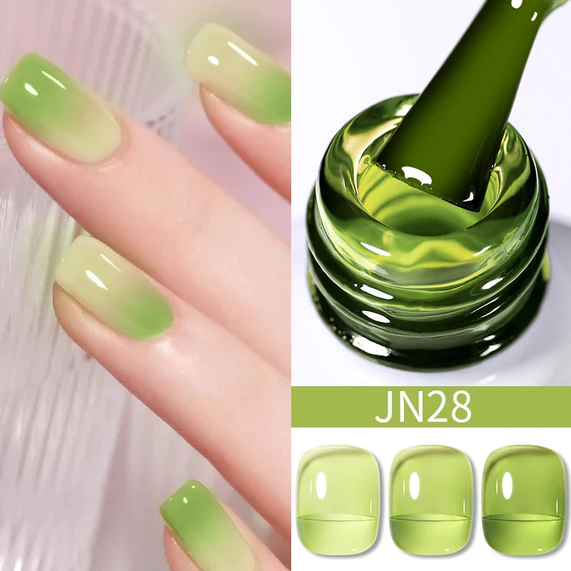 BORN PRETTY 10ml Translucent Jelly Nude Gel Nail Polish Colorful Varnish Semi Permanent UV LED Nail Art Manicure Gel