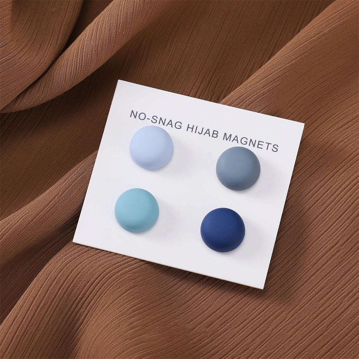 8pcs / Card Matte Magnet Hijab Pins Magnetic Brooch Headscarf Women Shawl Strong Magnetic Button Headscarf Accessories Mix Color