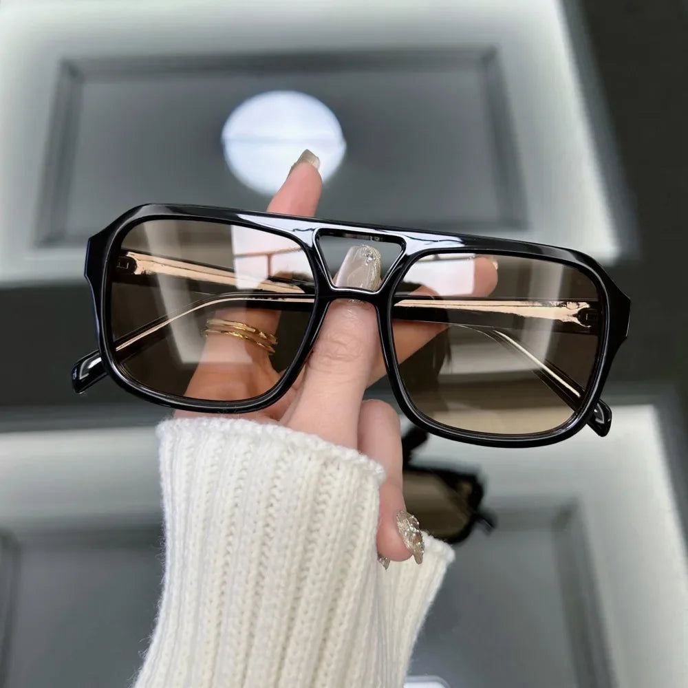 Vintage Square Sunglasses Women Brand Designer Retro Leopard Sun Glasses Female Shades Mirror Fashion Outdoor Oculos De Sol