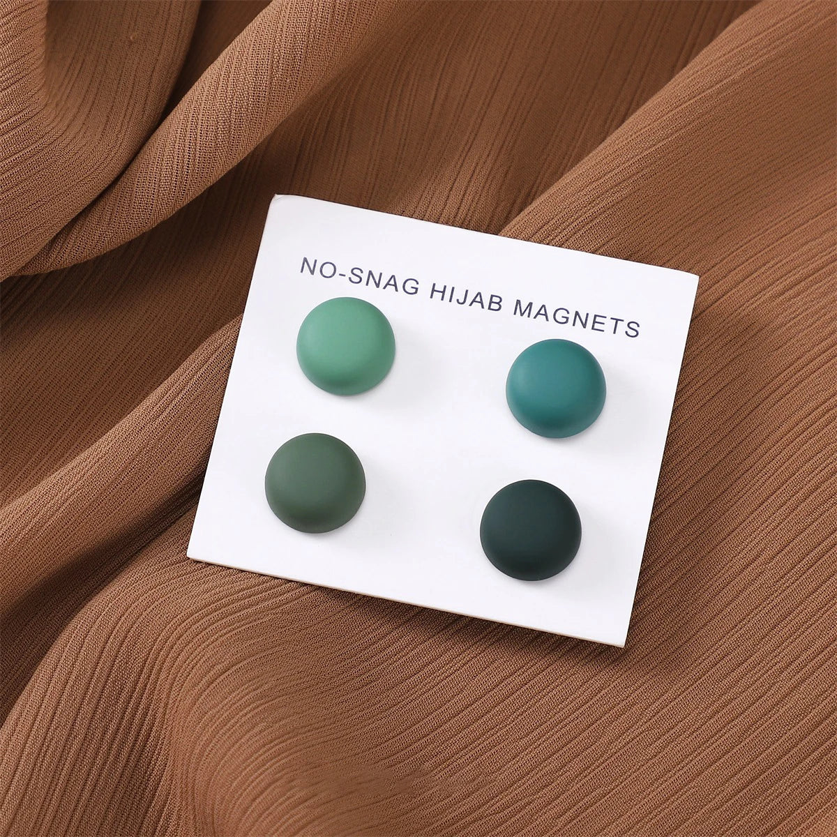 8pcs / Card Matte Magnet Hijab Pins Magnetic Brooch Headscarf Women Shawl Strong Magnetic Button Headscarf Accessories Mix Color
