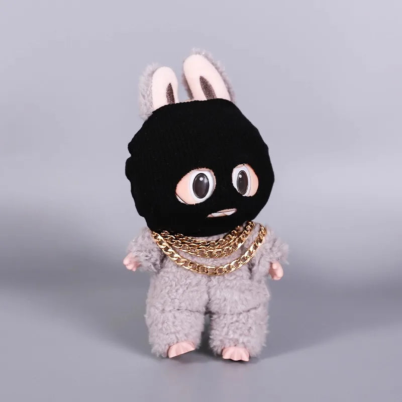 Funny Headgear For Ropa Labubu Trendy Outfit Accessories Matching Big Gold Chain Mini Clothes Set You Like