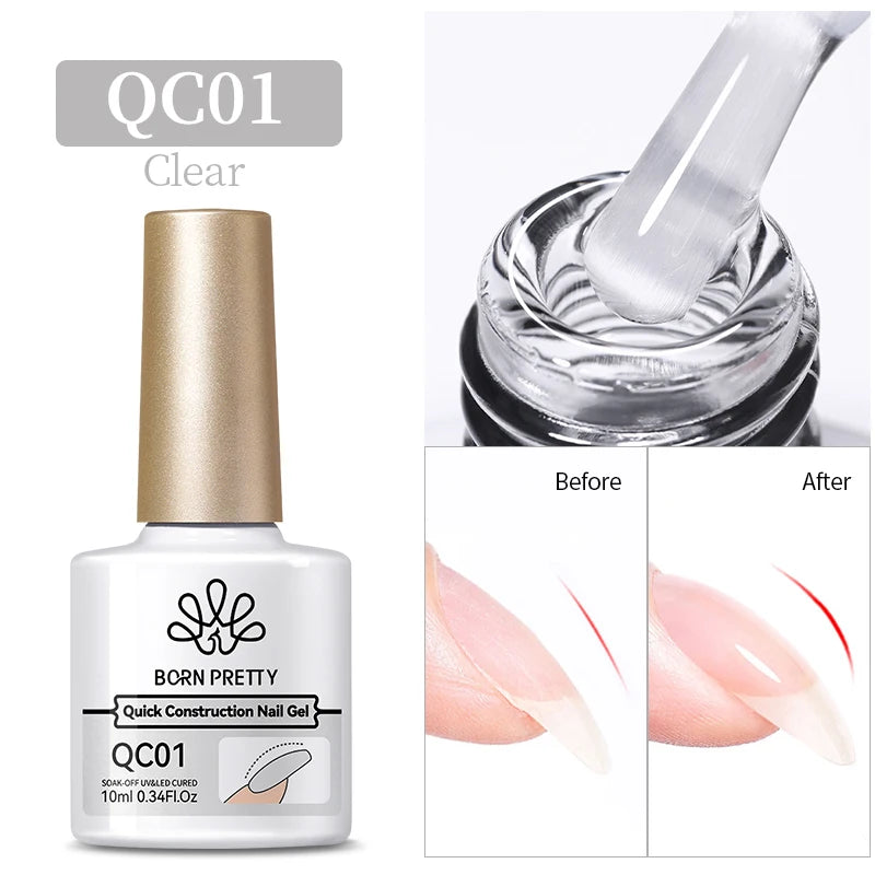 BORN PRETTY 10ml Glitter Silver Liner Paint Gel Nail Polish Line Stripe Gel Vernis Semi Permanent for Drawing Line French Nails