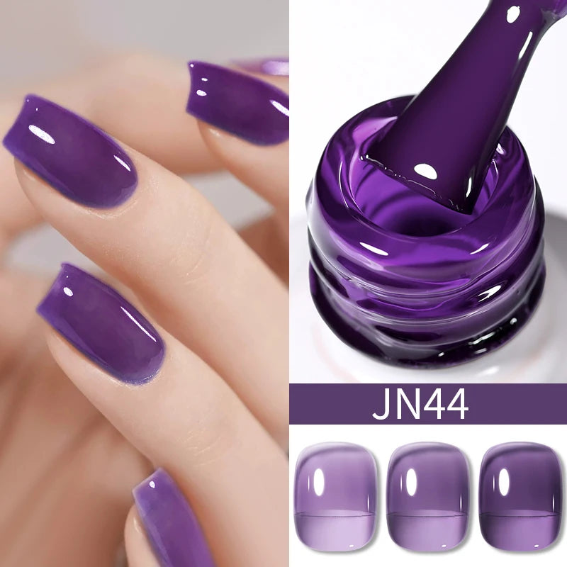 BORN PRETTY 10ml Translucent Jelly Nude Gel Nail Polish Colorful Varnish Semi Permanent UV LED Nail Art Manicure Gel
