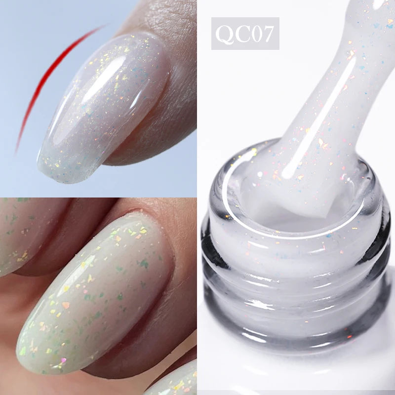BORN PRETTY Milky White Jelly Nude Gel Nail Polish 10ml White Translucent Soak Off Gel Vernis Semi Permanent Need UV Light Cure