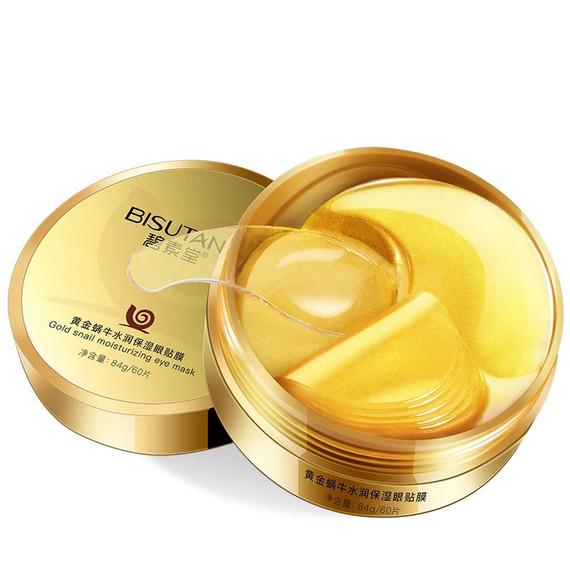 60pcs Seaweed Gold Eye Mask Anti Dark Circles Eyes Bag Firming Moisturizing Crystal Collagen Eye Patches Skin Care for Eye