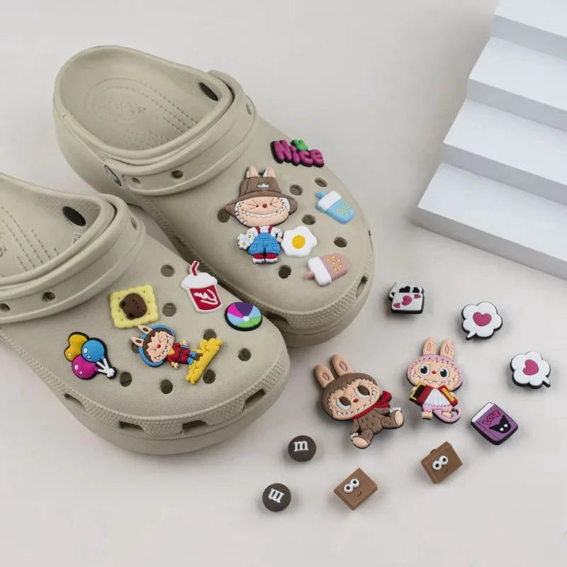 Jibbitz Cute Vibrant Cartoon Shoe Charms Set Fashion PVC DIY Accessories for Men & Women Parties & Birthday Gifts