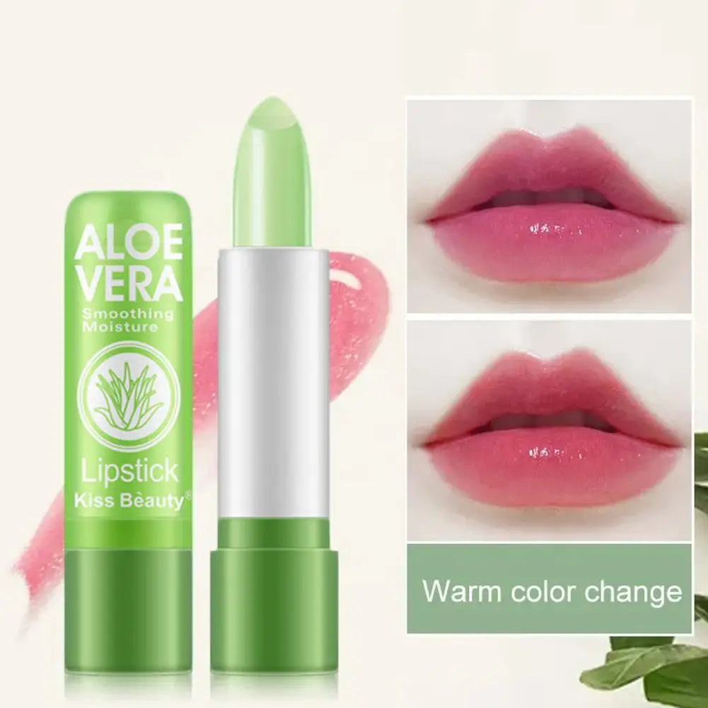 Aloe Vera Moisture Lip Balm Temperature Changed Color Lipstick Long Lasting Nourishing Lips Care lip Makeup 1/3/5pcs
