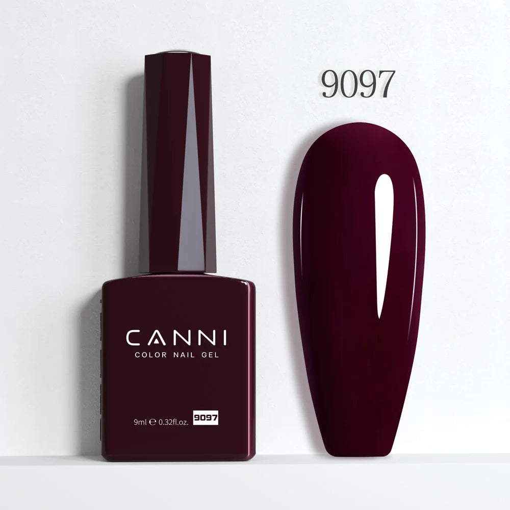 CANNI Hema Free Nail Gel Polish Christmas Red Color Collection Semi Permanent Nail Dehydrator Primer 9ml French Gorgeous Color