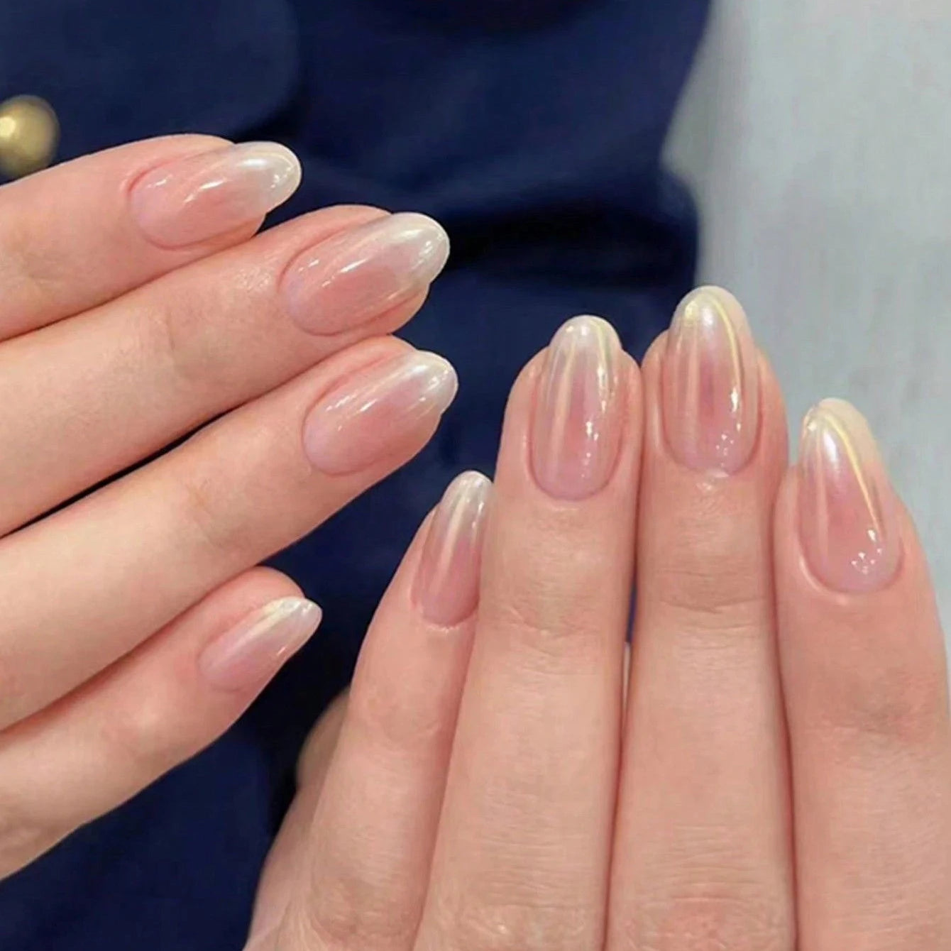 ARTAUG 24pcs Glossy Pink Press On Nails Medium Square Fake Nail Elegantstyle False Nail Full Cover Fake Nail For Stylish Women