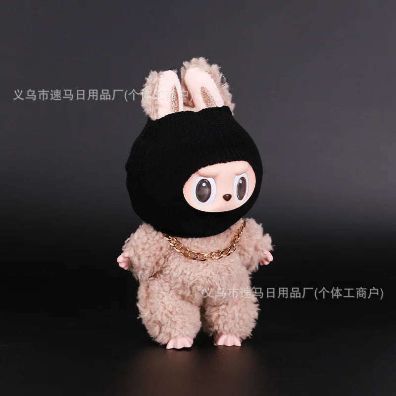 Funny Headgear For Ropa Labubu Trendy Outfit Accessories Matching Big Gold Chain Mini Clothes Set You Like