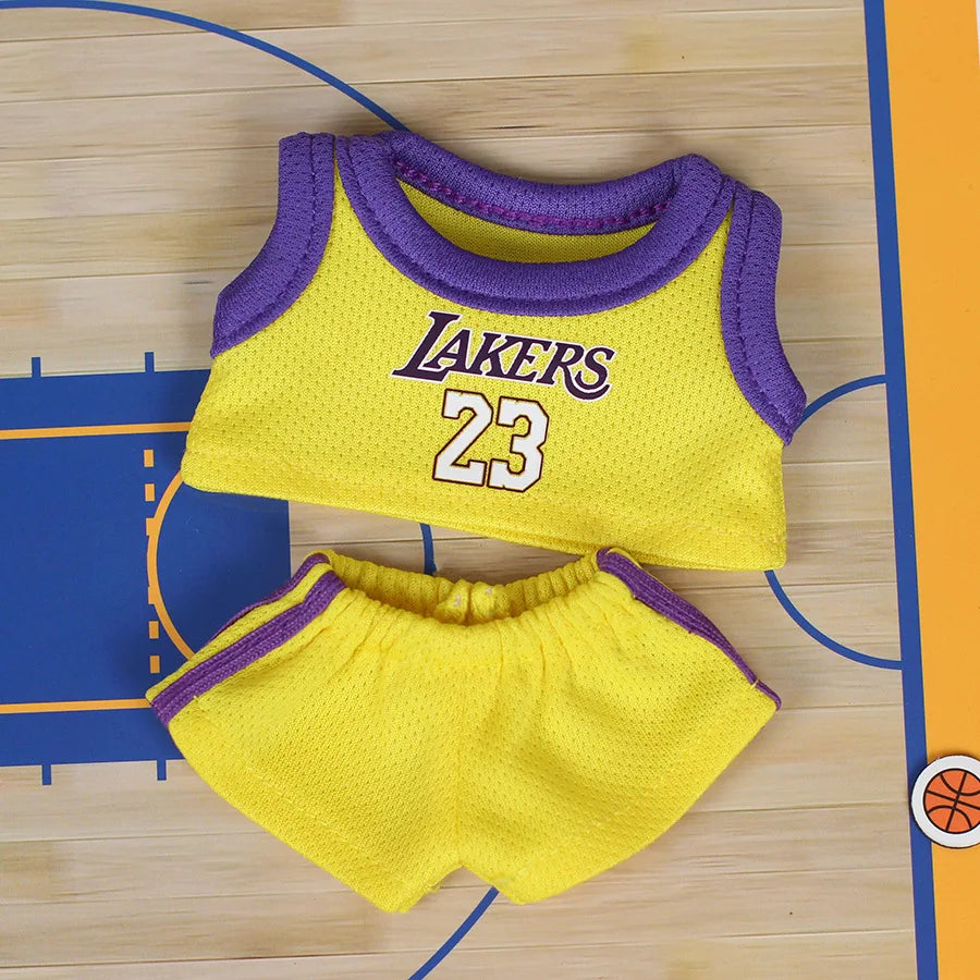 New Sale Only Selling Clothes 17cm First Second Generation Labubu Basketball Clothes Cute Doll Decoration Handmade Doll Clothes