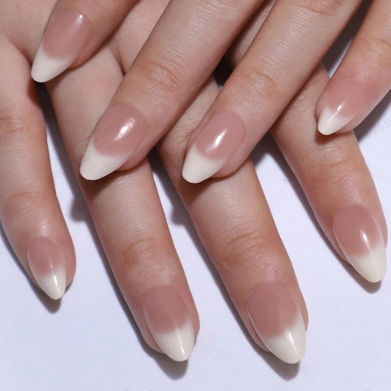 ARTAUG 24pcs Glossy Pink Press On Nails Medium Square Fake Nail Elegantstyle False Nail Full Cover Fake Nail For Stylish Women