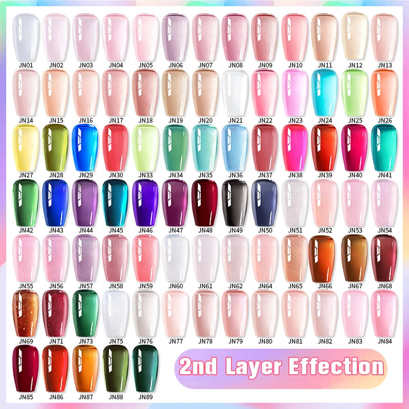 BORN PRETTY Milky White Jelly Nude Gel Nail Polish 10ml White Translucent Soak Off Gel Vernis Semi Permanent Need UV Light Cure
