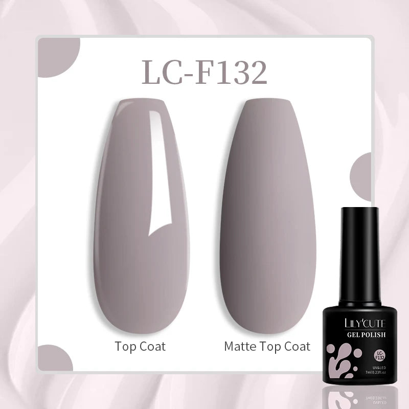 LILYCUTE 129 Colors 7ML Nail Gel Polish Nail Supplies Vernis Semi Permanent Nail Art Manicure Soak Off LED UV Gel Nail Varnishes