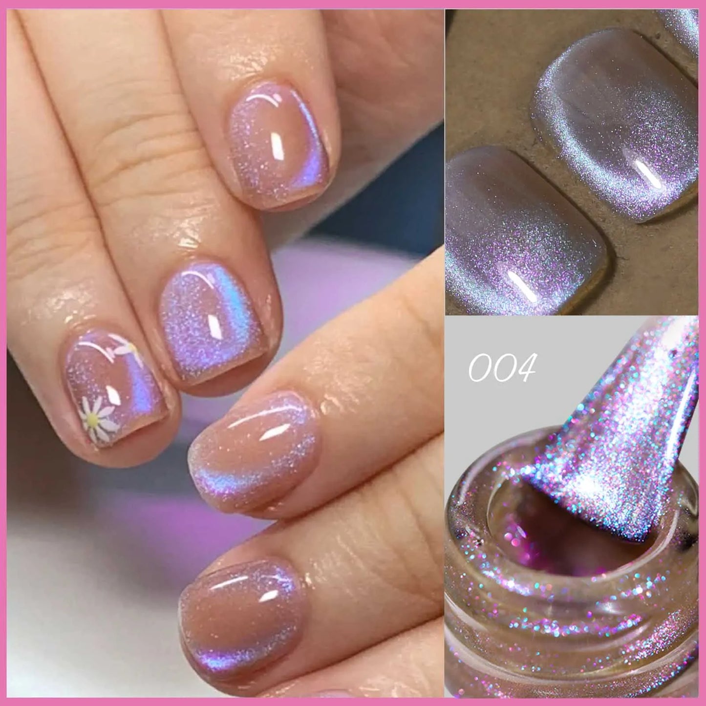 Aurora Blue Tears Cat Eye Magnetic Gel Nail Polish Sparkling Shimmer Fairy Crystal Magnetic Gel Nail Polish for DIY Charm Nails