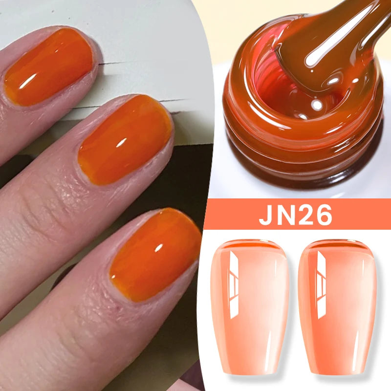 BORN PRETTY Milky White Jelly Nude Gel Nail Polish 10ml White Translucent Soak Off Gel Vernis Semi Permanent Need UV Light Cure