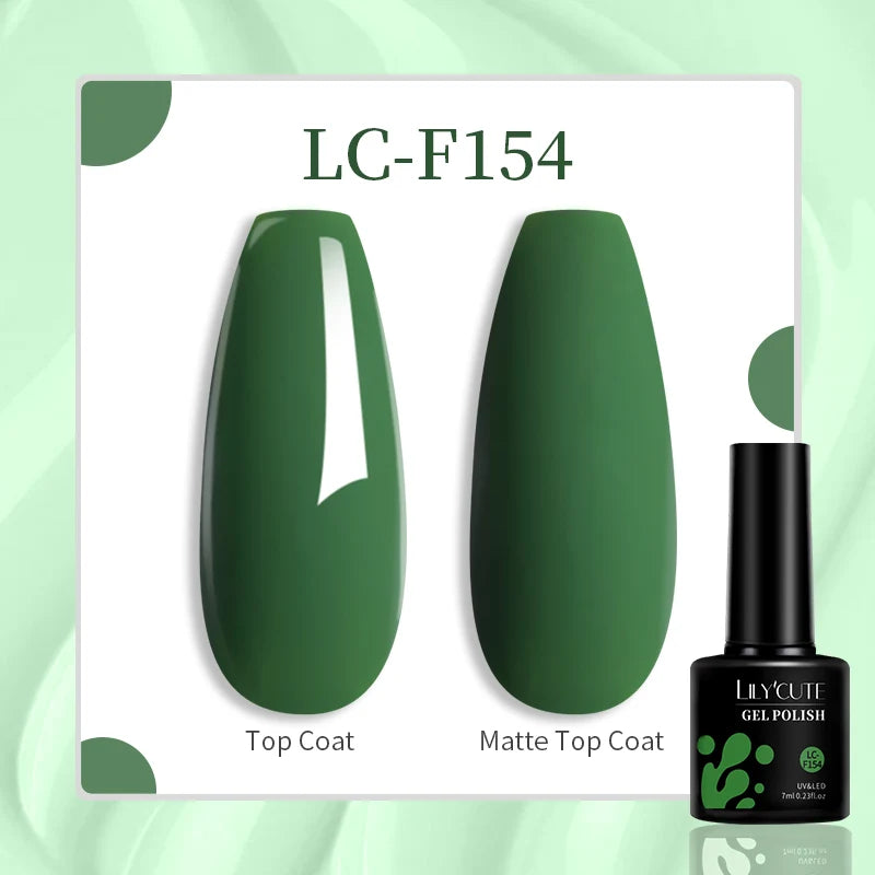 LILYCUTE 129 Colors 7ML Nail Gel Polish Nail Supplies Vernis Semi Permanent Nail Art Manicure Soak Off LED UV Gel Nail Varnishes