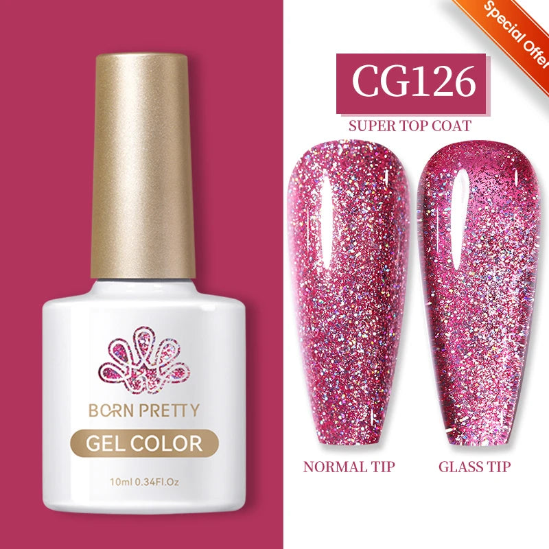 BORN PRETTY 30ml Glitter Acrylic Gel Finger Extension Nail Polish Silver Pink Extension Gel Polish Soak Off Nail Slip Solution