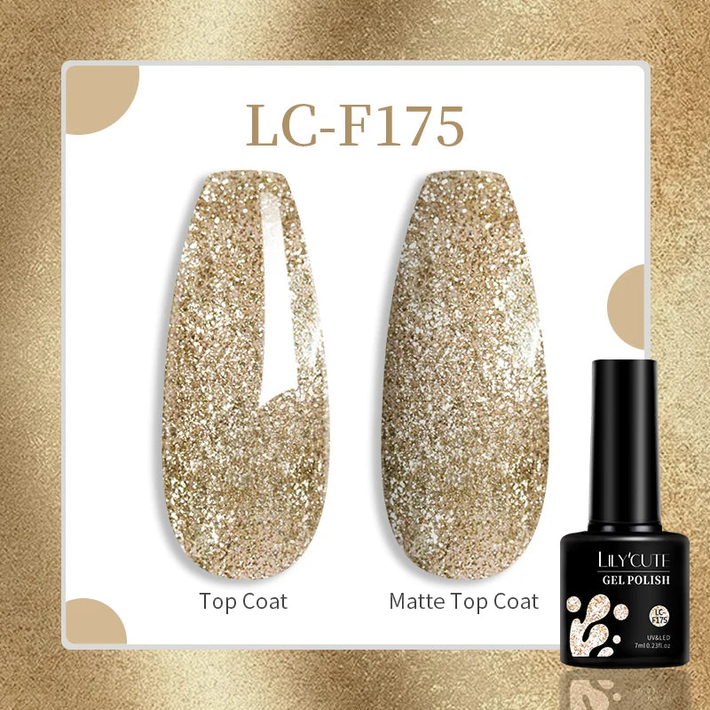 LILYCUTE 129 Colors 7ML Nail Gel Polish Nail Supplies Vernis Semi Permanent Nail Art Manicure Soak Off LED UV Gel Nail Varnishes