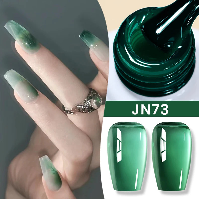 BORN PRETTY 10ml Flow Light White Cat Magnetic Gel Nail Polish Ultra Shine Soak Off UV Gel Mirror Glass Cat Magnet Gel Varnish