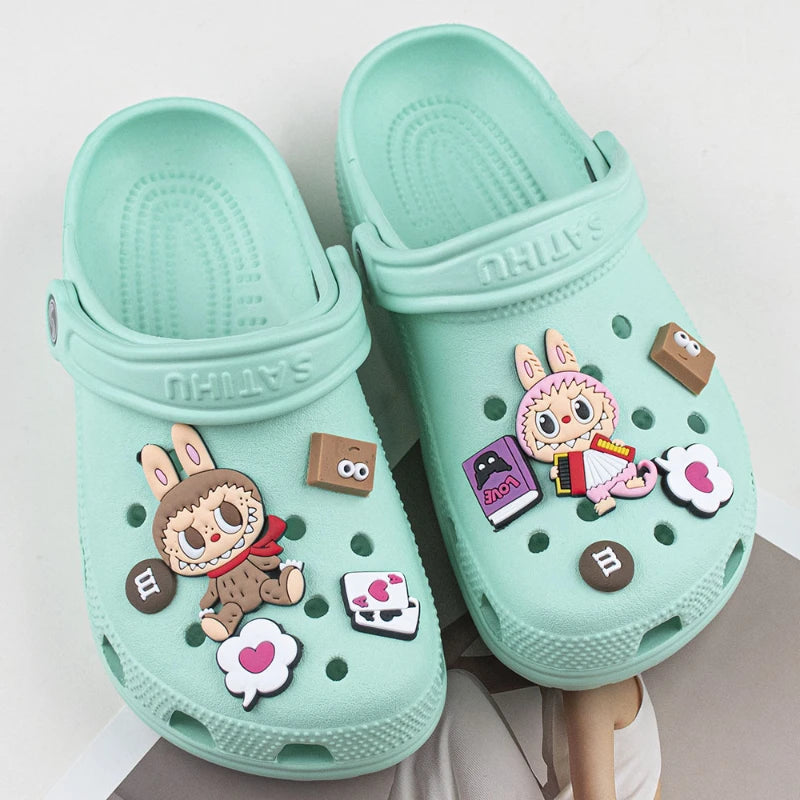 Jibbitz Cute Vibrant Cartoon Shoe Charms Set Fashion PVC DIY Accessories for Men & Women Parties & Birthday Gifts