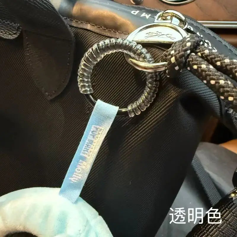 Labubu Anti Drop Buckle Silicone Rope Keychain Protection Ring Colorful Winding Fixed Anti Drop